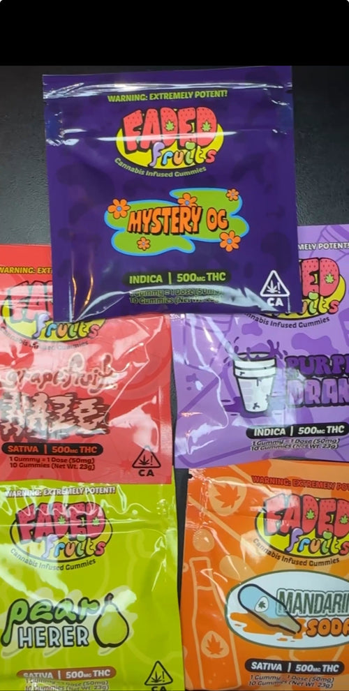 500MG Live Resin Faded Fruits Gummies🍉