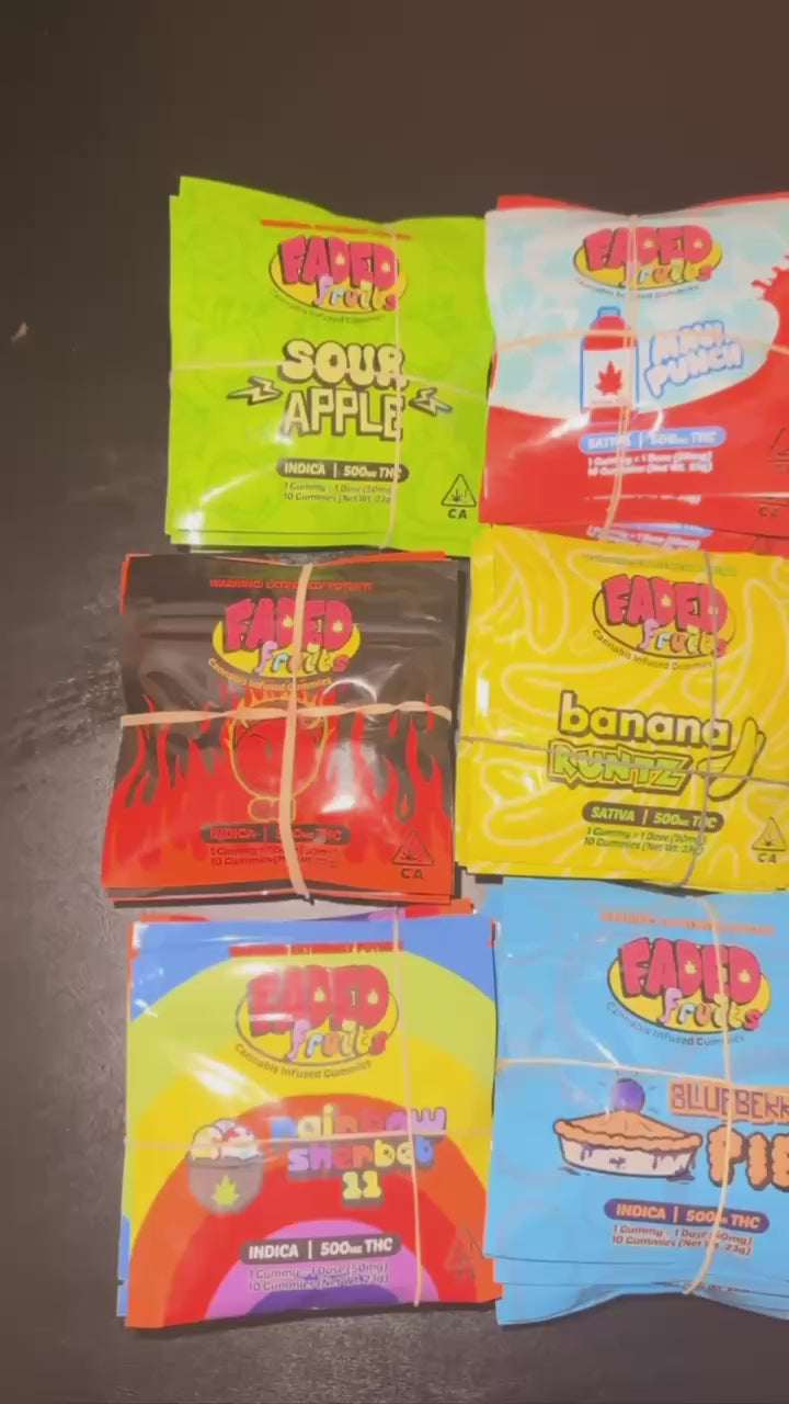 500MG Live Resin Faded Fruits Gummies🍉